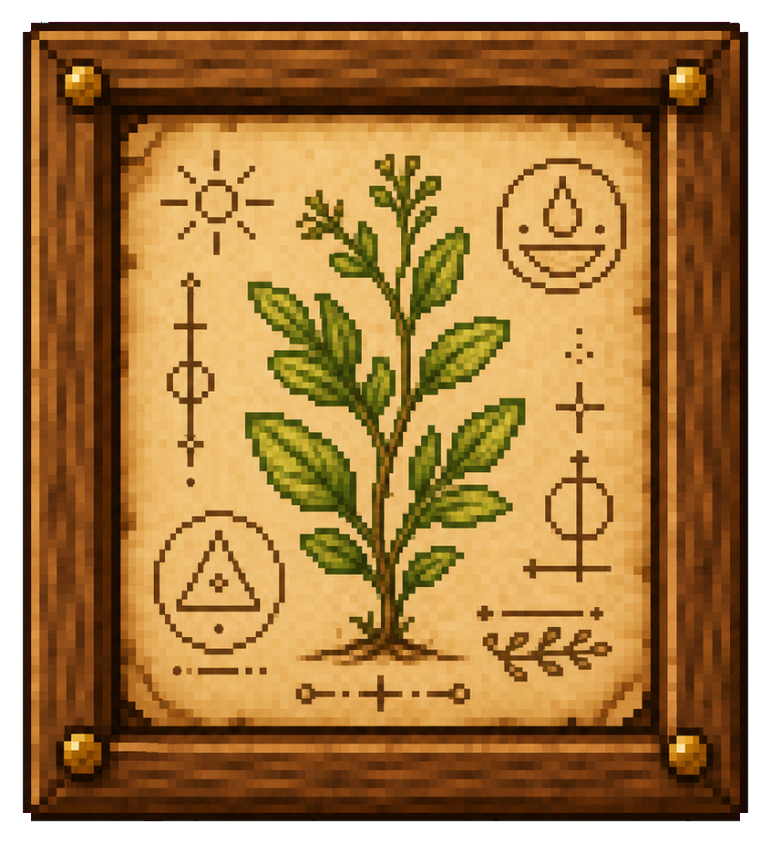 Framed Botanical Illustration transparent asset