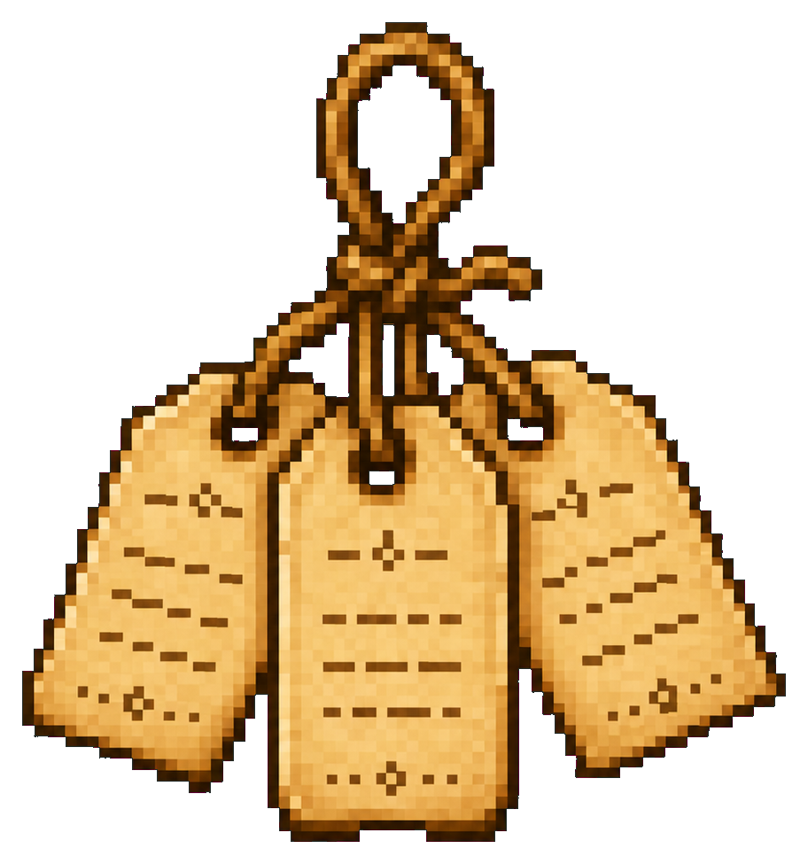 Standalone Labels Or Tags transparent asset